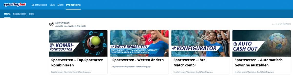 Sportingbet Bonus Aktionen