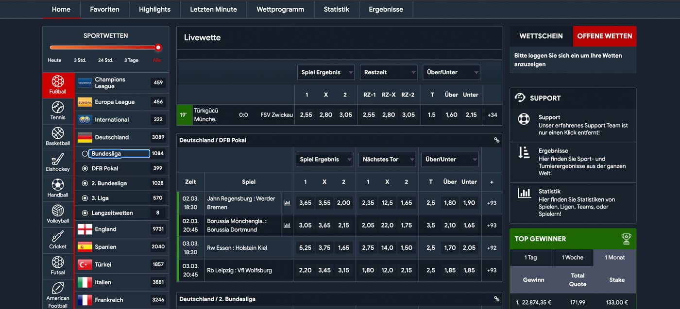 Tipbet Wettangebot