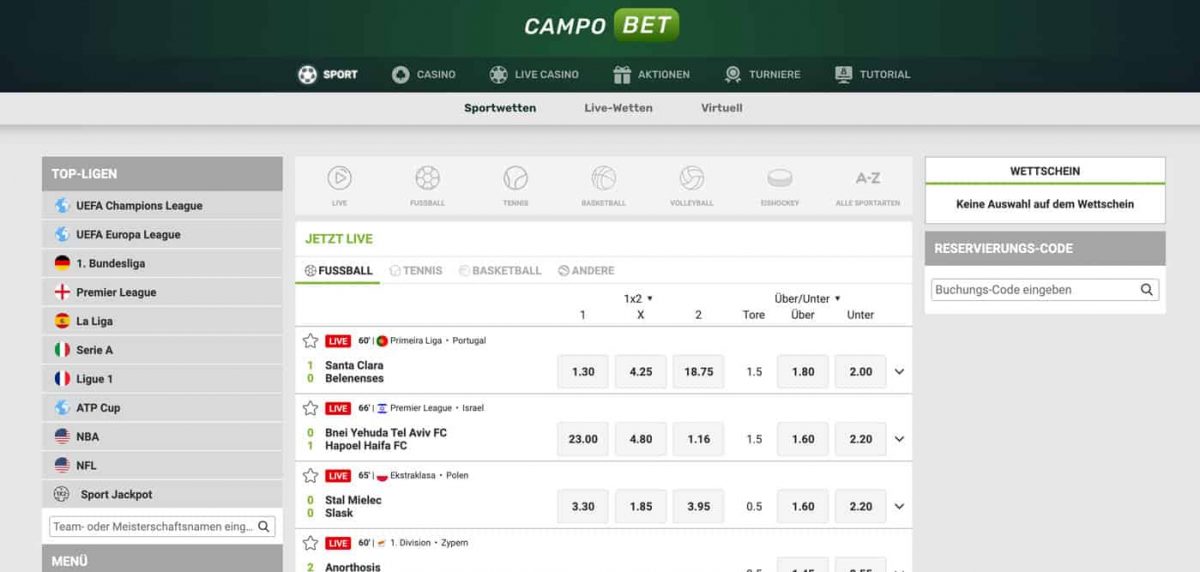 Campobet Sportwetten