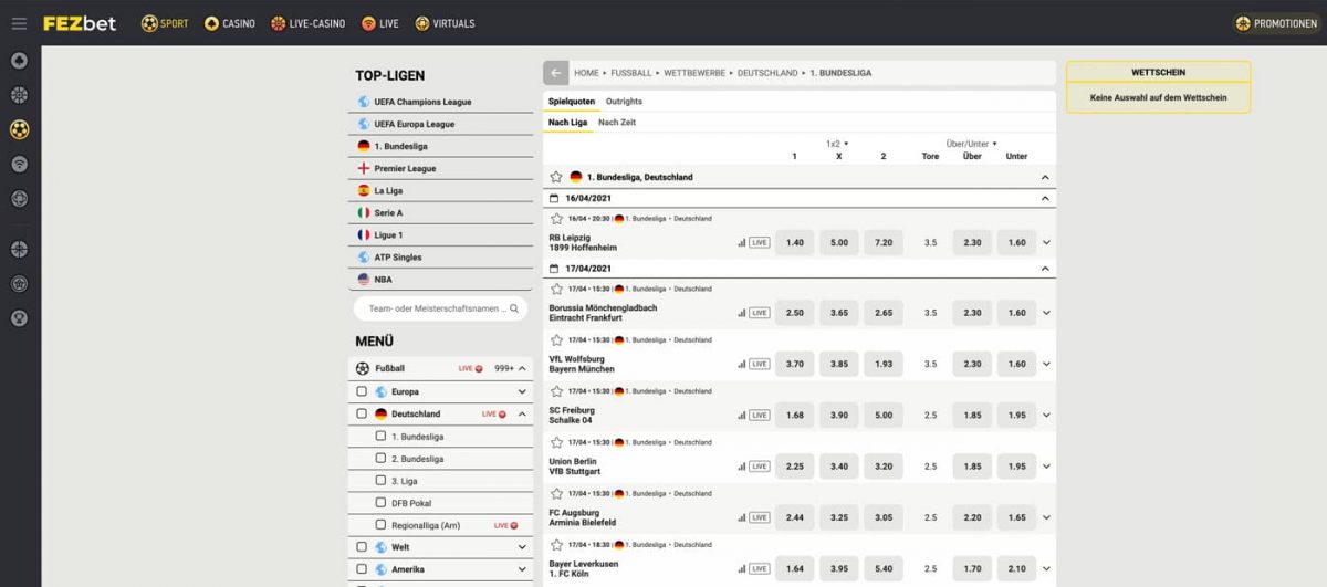 FEZbet Bundesliga Wetten