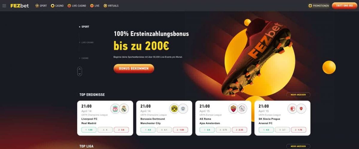 FEZbet Sportwetten Bonus