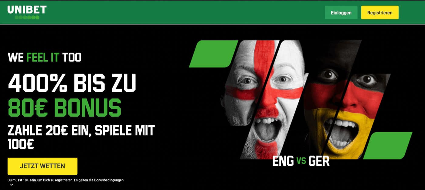 England - Deutschland Wetten und Bonus