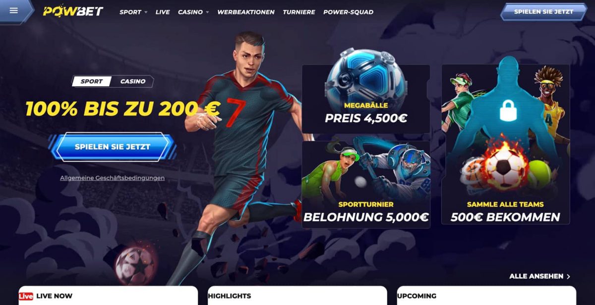 Powbet Homepage - Beste Wettseiten