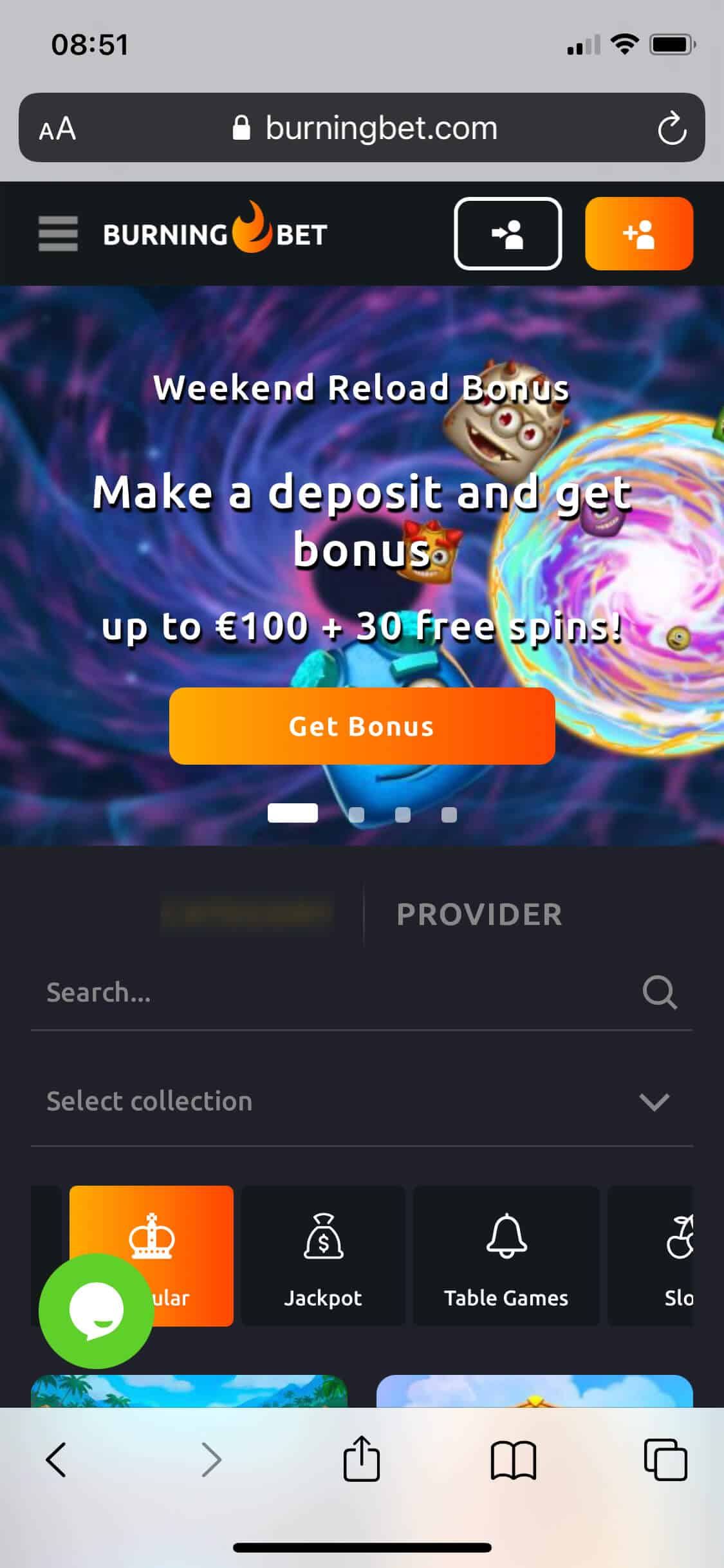 Burningbet Casino App