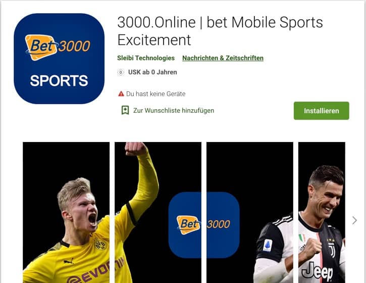 Sportwetten Apps Bet3000