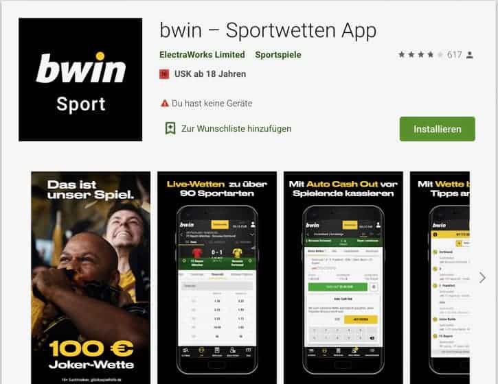 Sportwetten Apps Bwin