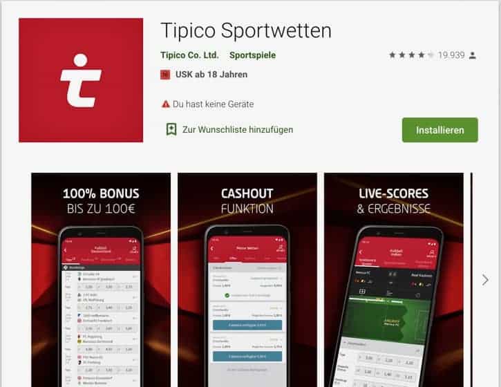 Sportwetten Apps Tipico