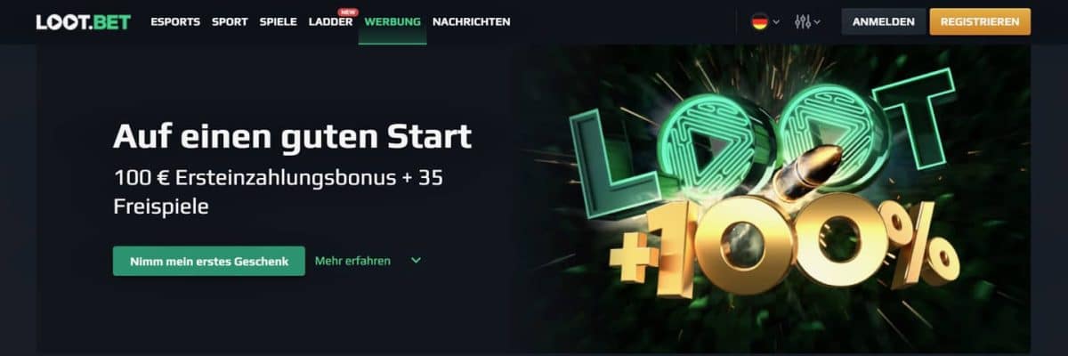 Lootbet-Ersteinzahlung