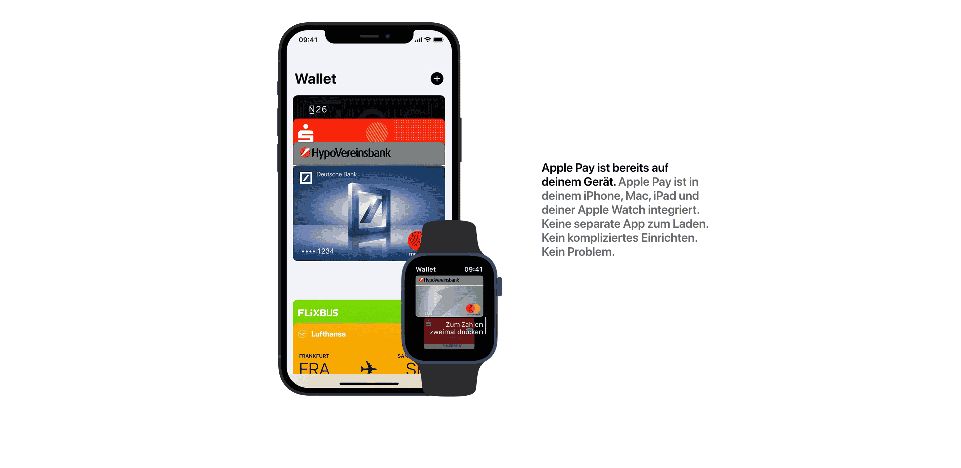 Zahlungskarte zur App Wallet hinzufügen  
