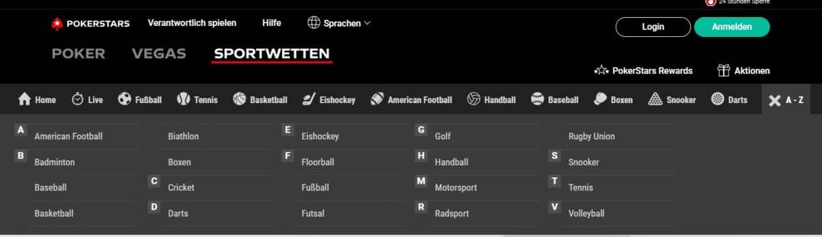 pokerstars-sportarten