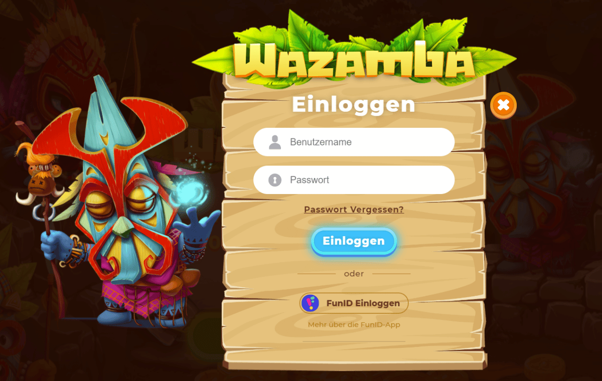 wazamba registrierung