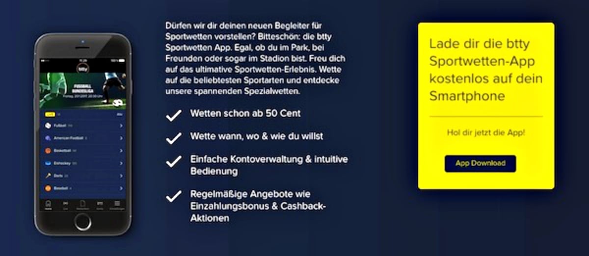 btty-App-Angebot