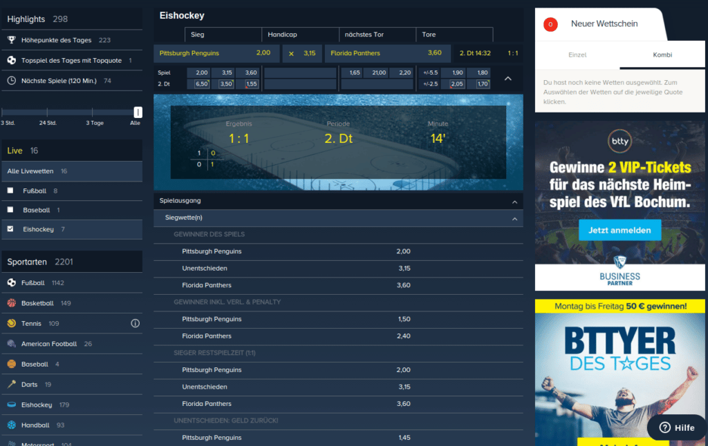 Btty-Livewetten