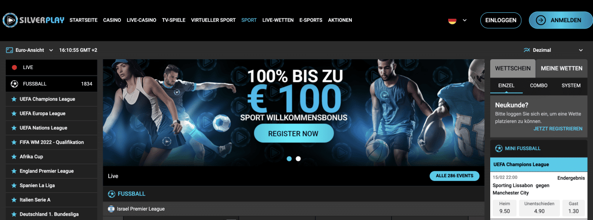 Online Wettanbieter SilverPlay