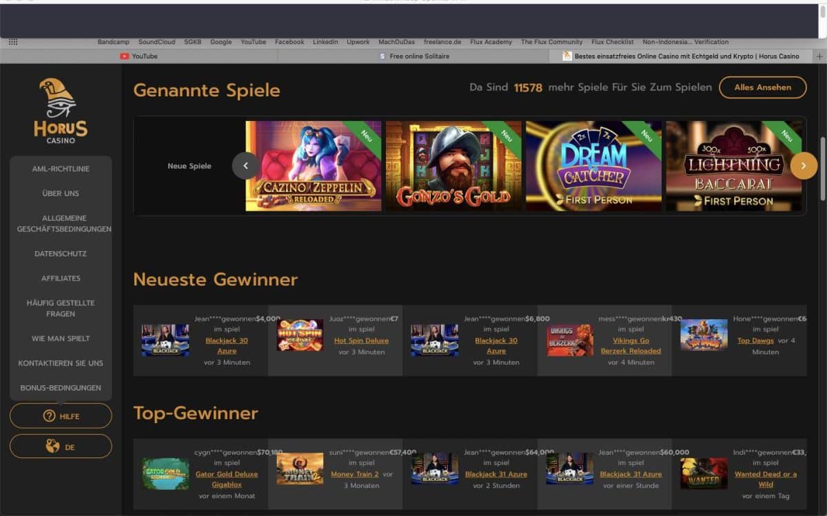 Horus Casino Wettangebot