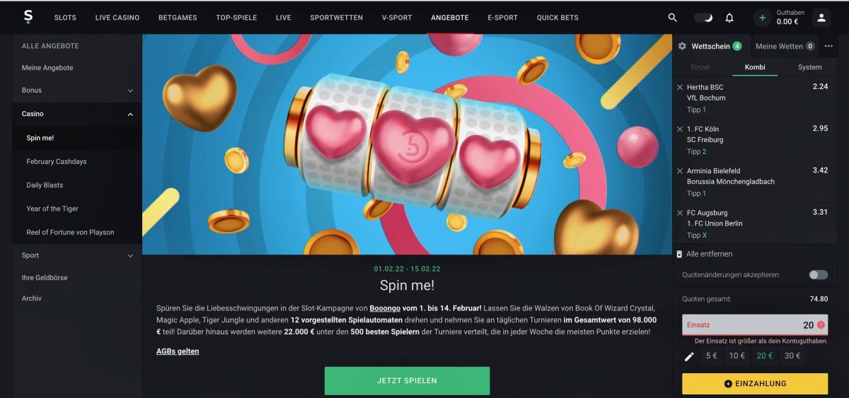 Slott Casino Bonus