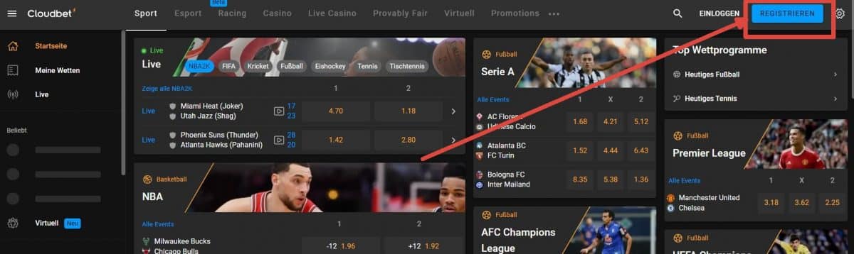 cloudbet registrierung