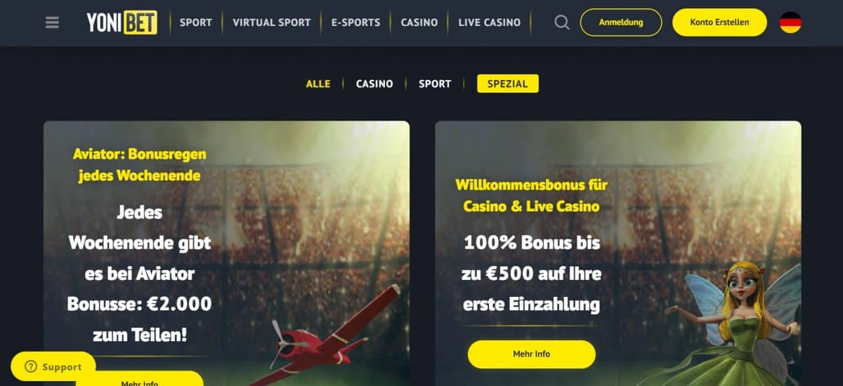 yonibet aktionen