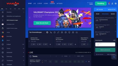 VulkanBet Sportwetten