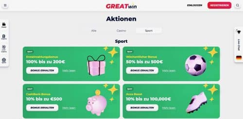 greatwin Bonus