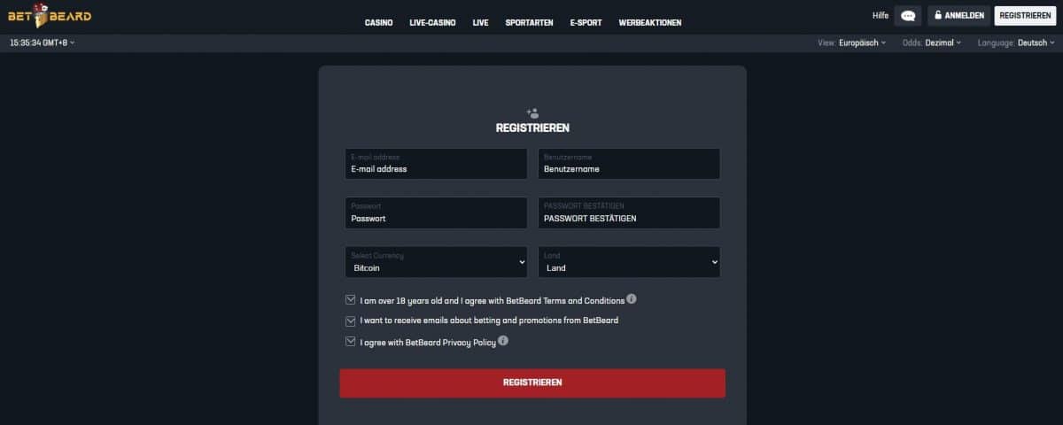 betbeard registrierung
