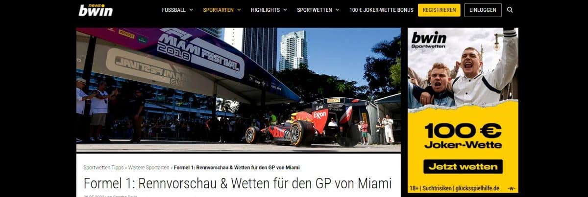 bwin formel 1 2