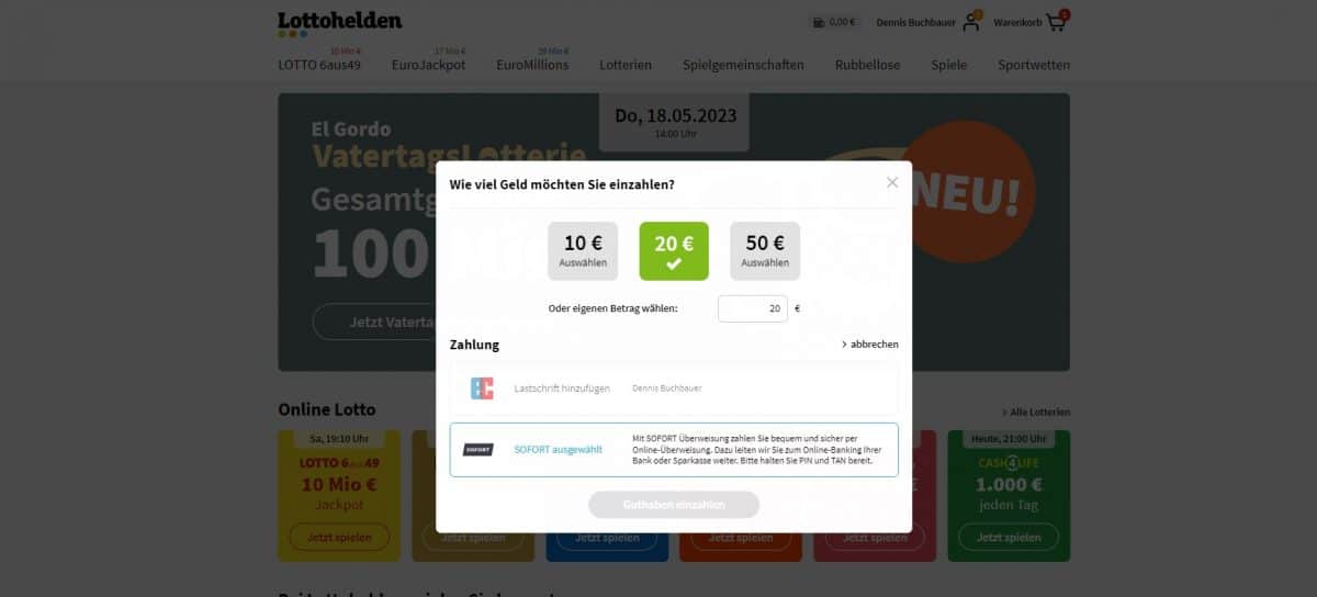 lottohelden einzahlung