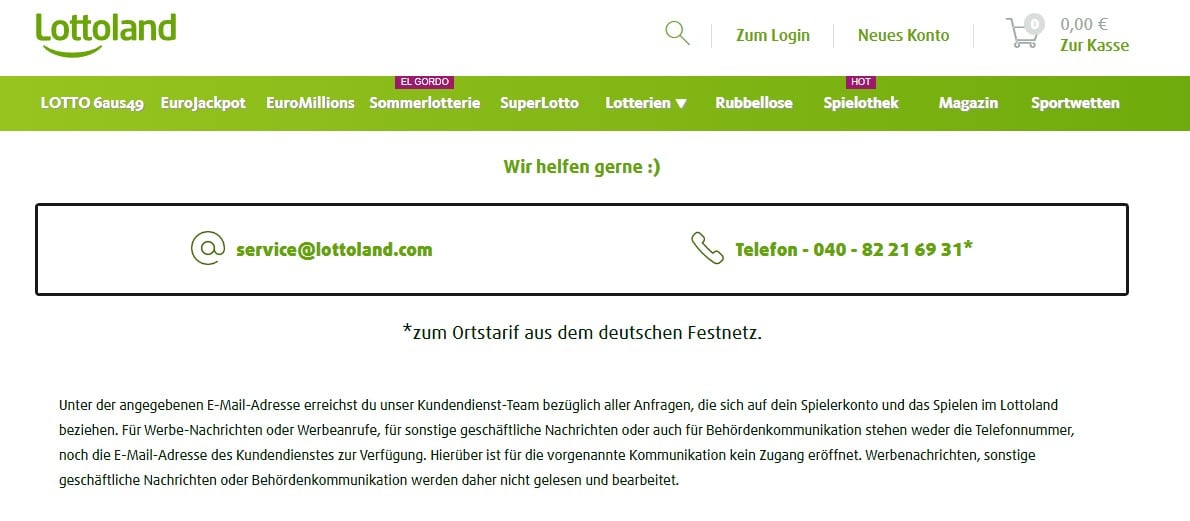 lottoland kontakt
