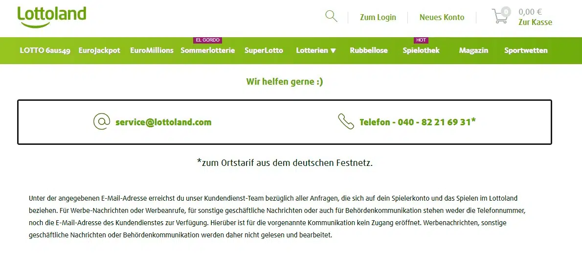 lottoland kontakt