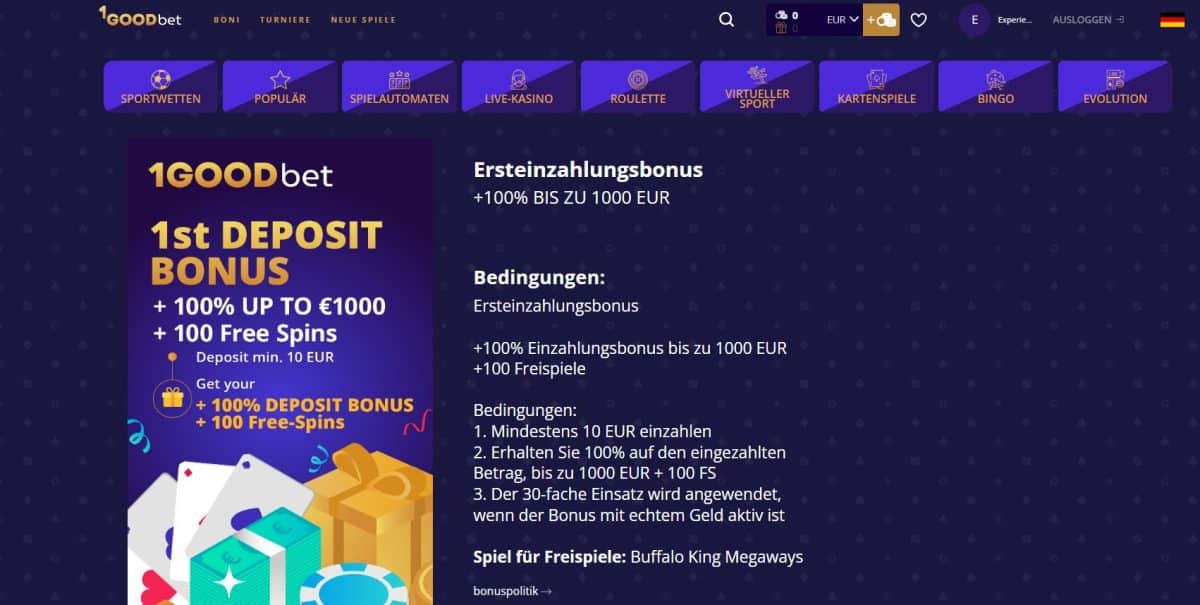 1goodbet bonus