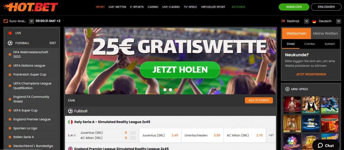 Conference League Wettanbieter Hot.Bet