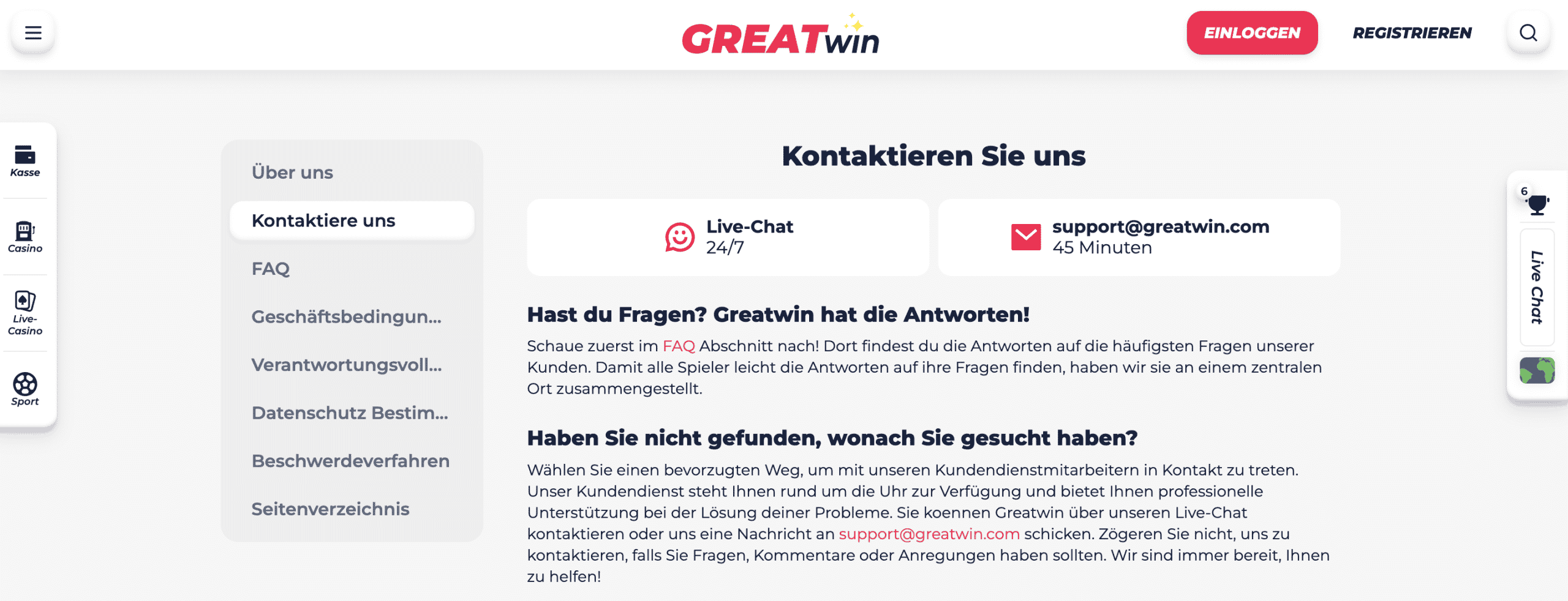 Greatwin Kundenservice