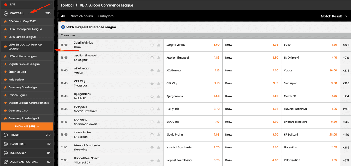Conference League Sportart