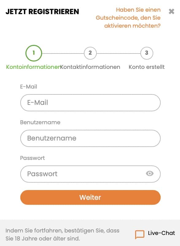 Hot.Bet Anmeldung