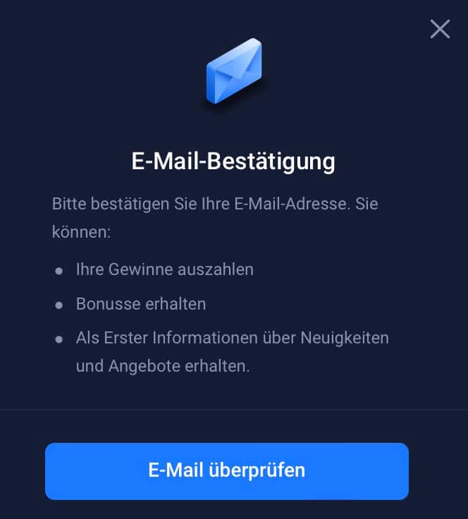 VulkanBet E Mail Bestaetigung
