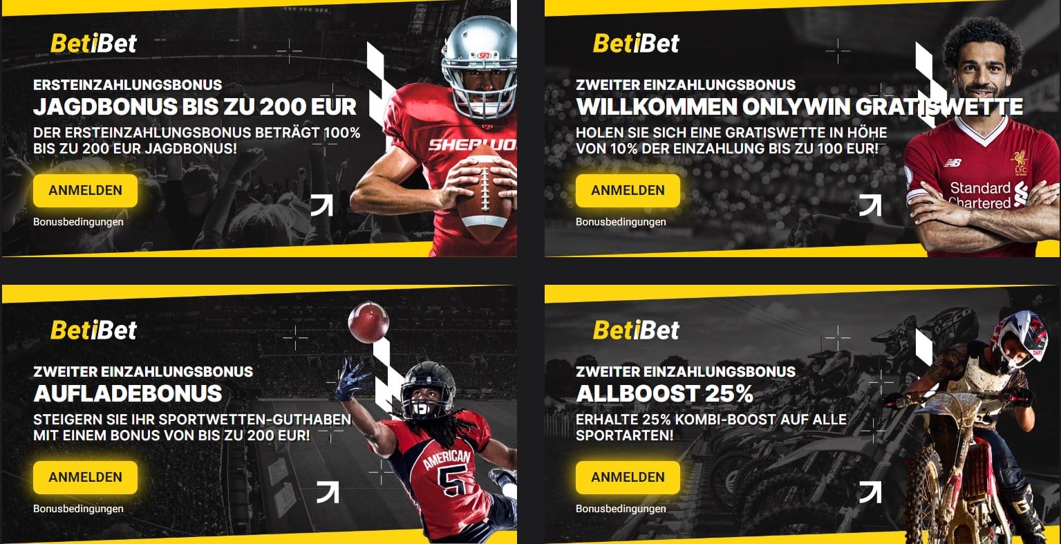 Betibet Bonusangebot