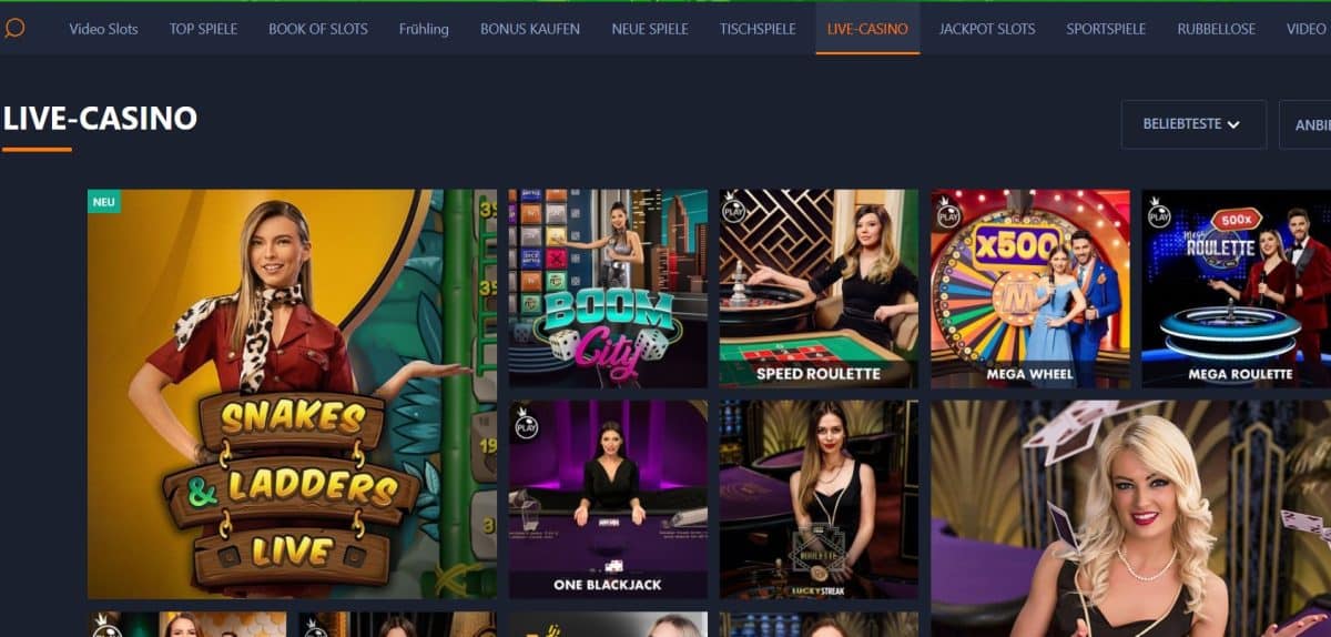 Cashalot Live Casino Spiele