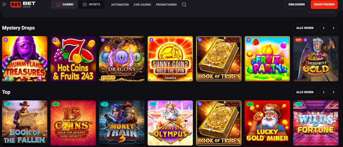 N1 Bet Casino Spiele