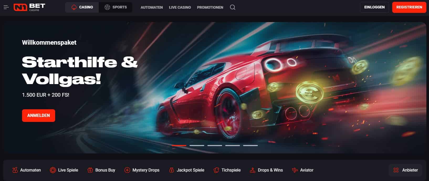 N1 Bet Casino Startseite