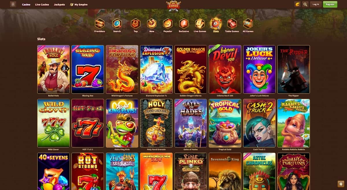 Besondere Slots bei MyEmpire 