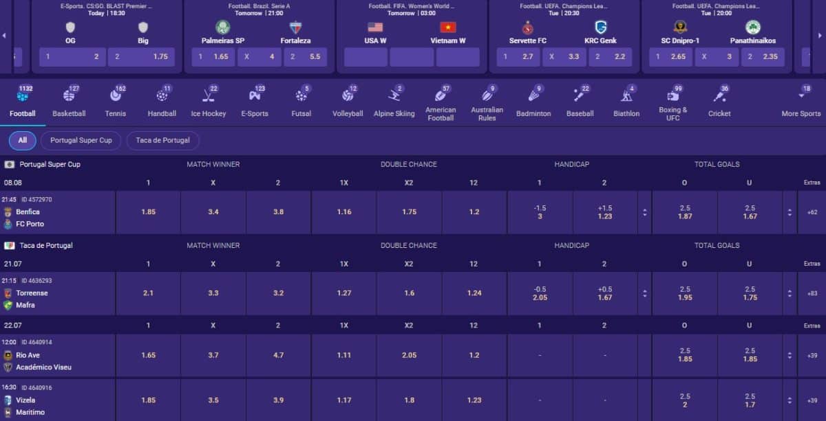 Lalabet Sportwetten Wettangebot