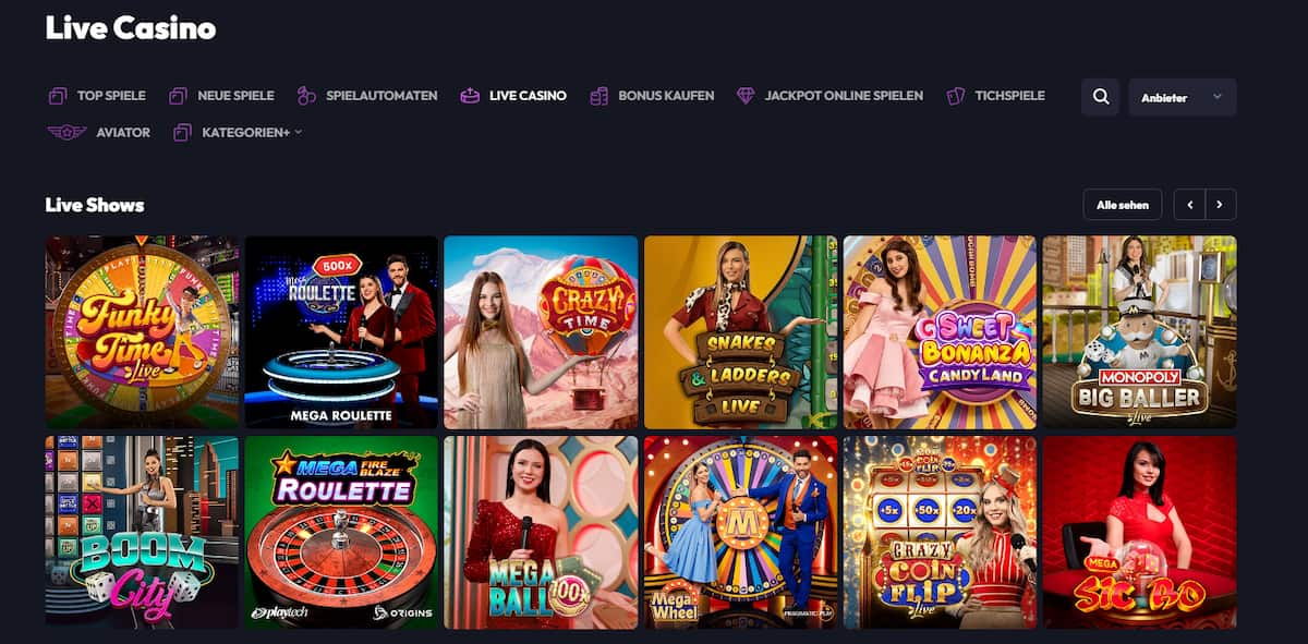 SpinFever Live Casino