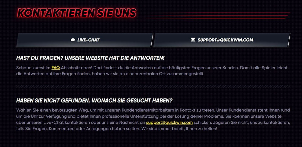 Kundenservice und Support