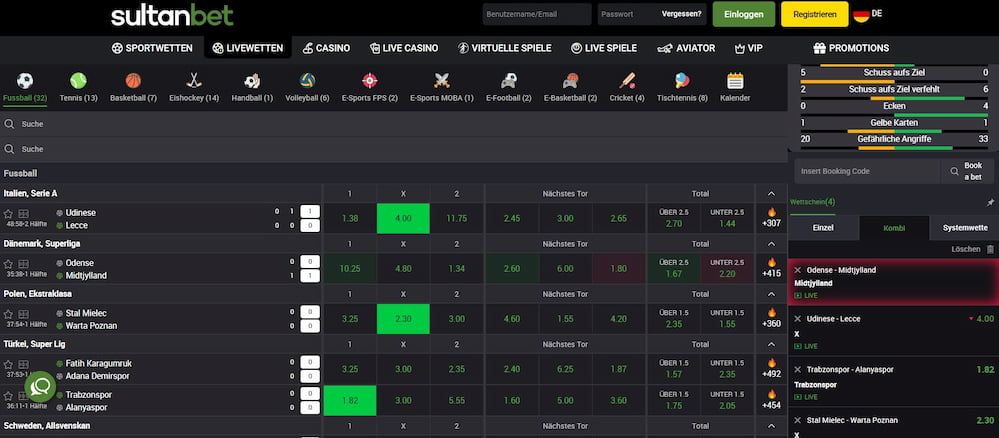 Sultanbet Live Wetten