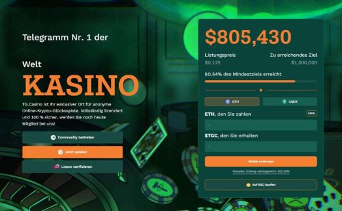 TG.Casino Homepage