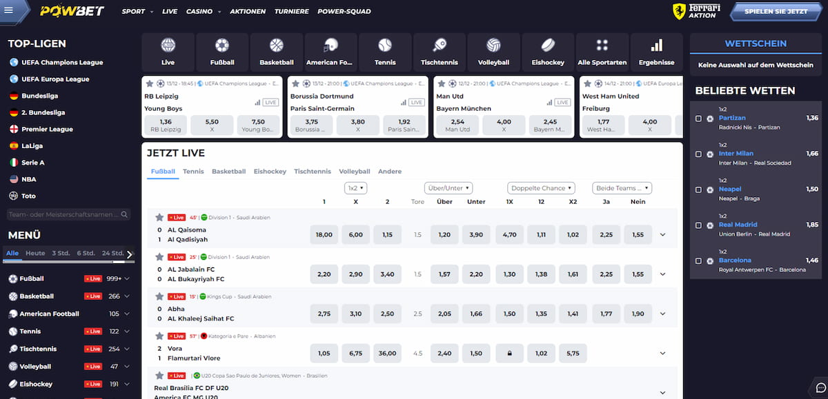 Wetten auf expected goals powbet