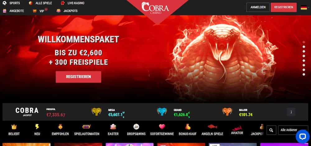 Cobra Casino Online roulette