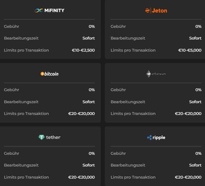 Betovo payment methods