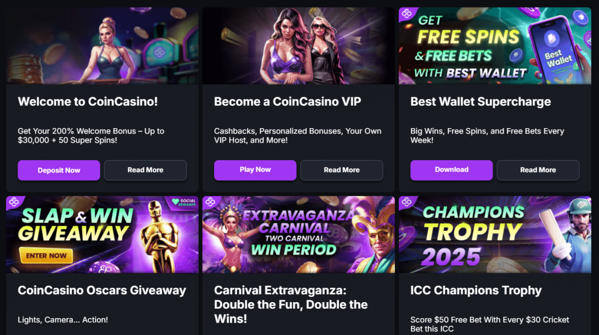CoinCasino Promotionen