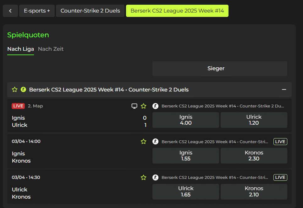 Betovo CS GO Wetten